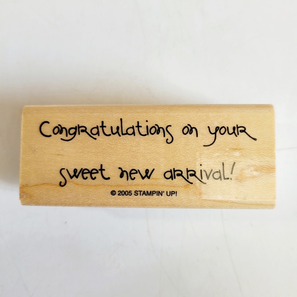 Stampin Up! 2005 Baby Talk Set of 5 Rubber Stamps - Picture 8 of 11